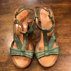 GREEN LEATHER VERO CUOIO HEELS